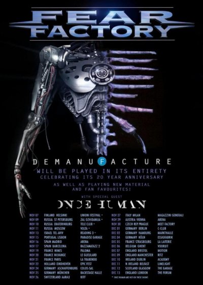 Once Human отправятся в европейский тур с Fear Factory