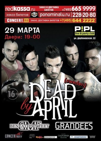 29.03.2014 - P!PL - Dead By April, Beneath My Feet, Grandees