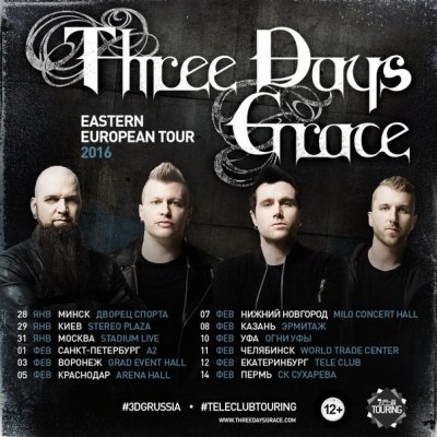 Three Days Grace в России, Украине и Беларуси